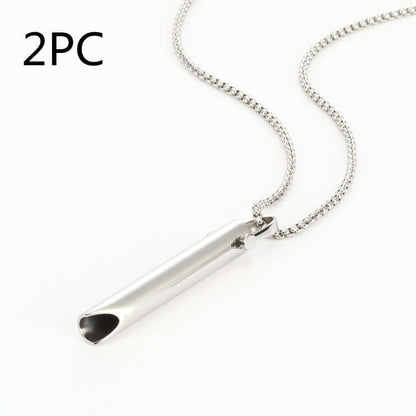 Adjustable Breathing Relieve Pressure Ornament Stainless Steel Decompression Necklace