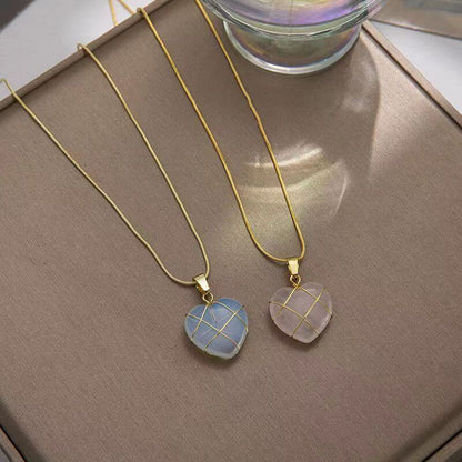 Fashion Moonstone Necklace Princess Love Girl/Women Necklace Jewelry