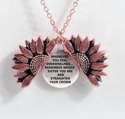 Sunflower Double-layer Lettering Necklace