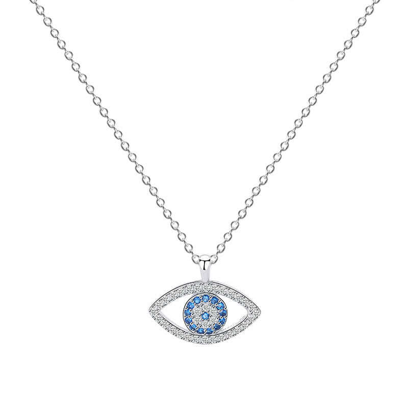 925 Sterling Silver Jewelry European and American Atmospheric Demon Eye Necklace Eye Pendant