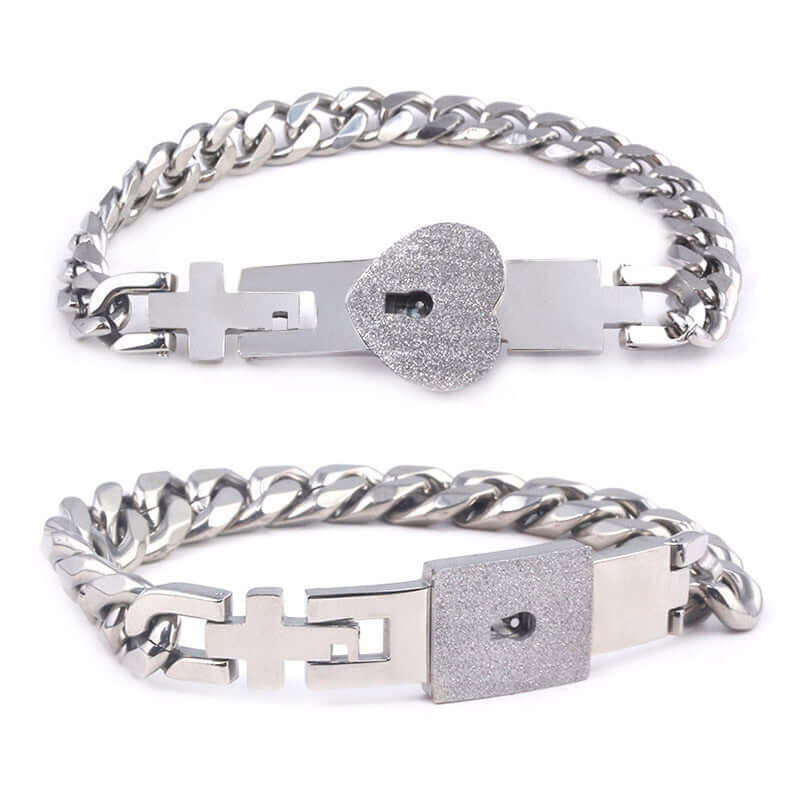 Fashion Jewelry Titanium Steel Couple Love Lock, Bracelet, Key Set, Necklace