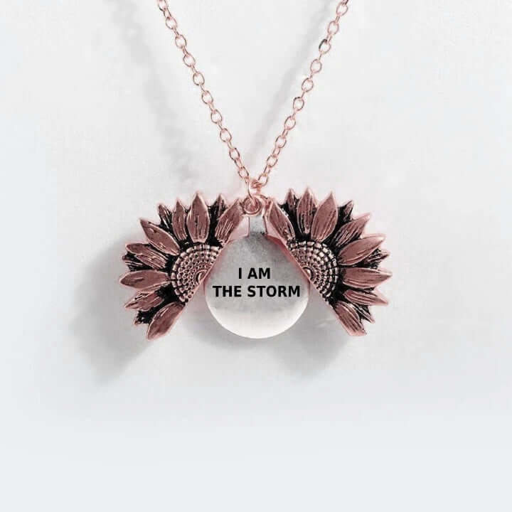 Sunflower Double-layer Lettering Necklace