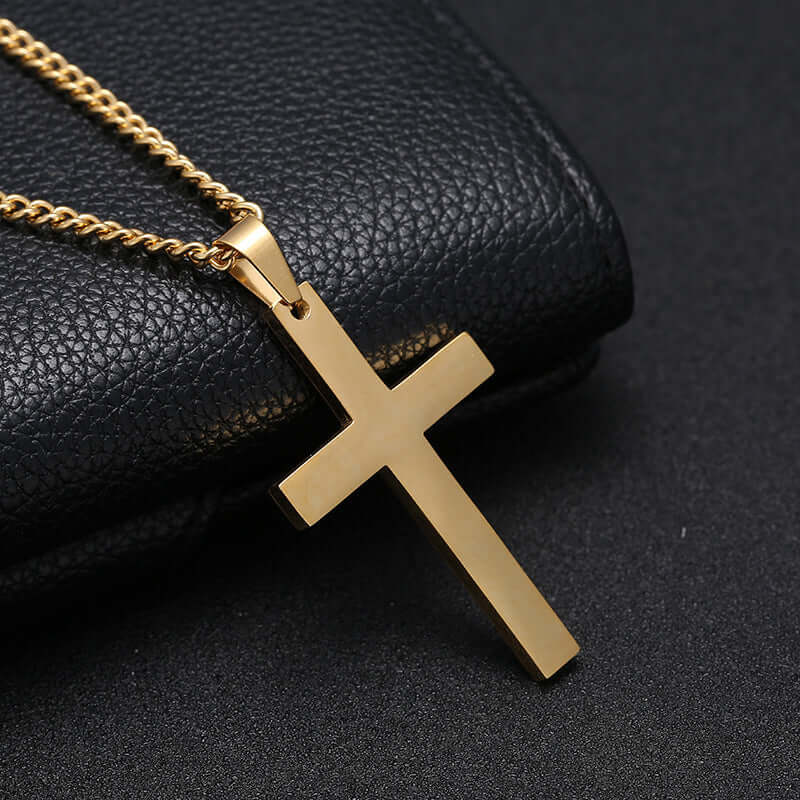 Classic Cross Necklace Men's Pendant Fashion Stainless Steel Jewelry